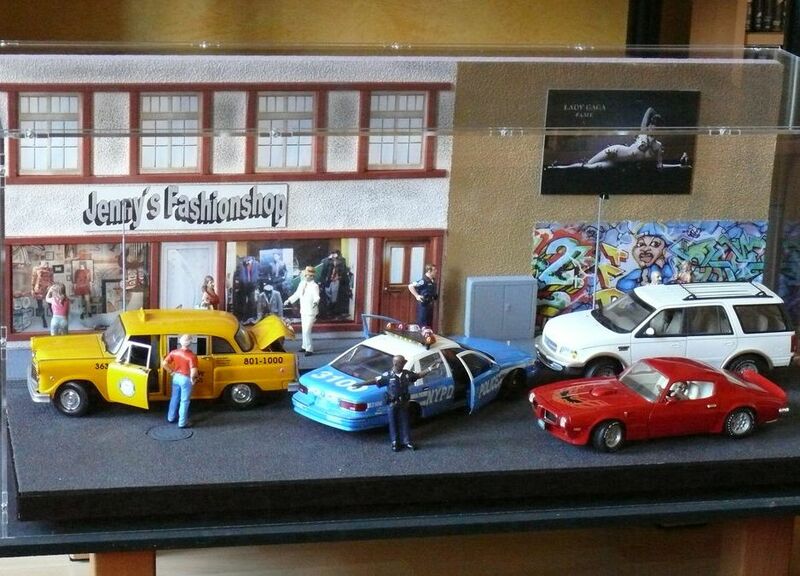 modellautos Kategorie 1:18 Diorama: Straßenscene NYC Abbildung